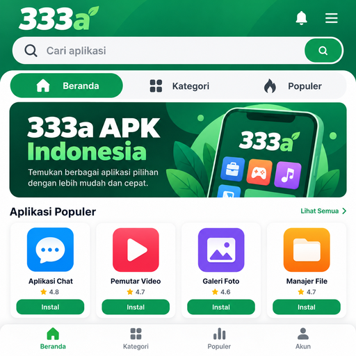 333a untuk Pengguna Android - Informasi Pemasangan Melalui Pengelola File